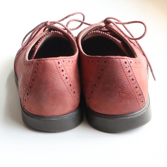 Polo by Ralph Lauren Orrick Burnt Red Leather Wingtip Oxfords Men's Lace-up Shoe - Picture 7 of 16